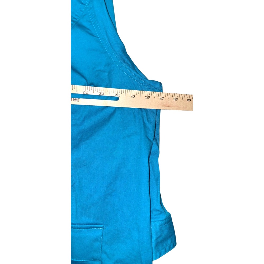 CJ Banks Blouse 3/4 Sleeve Boxy Ribbed Women's Size 3x Topical Blue Vacation - Picture 3 of 8